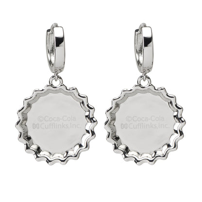 Coca-Cola Red Bottle Cap Earrings by Cufflinks.com