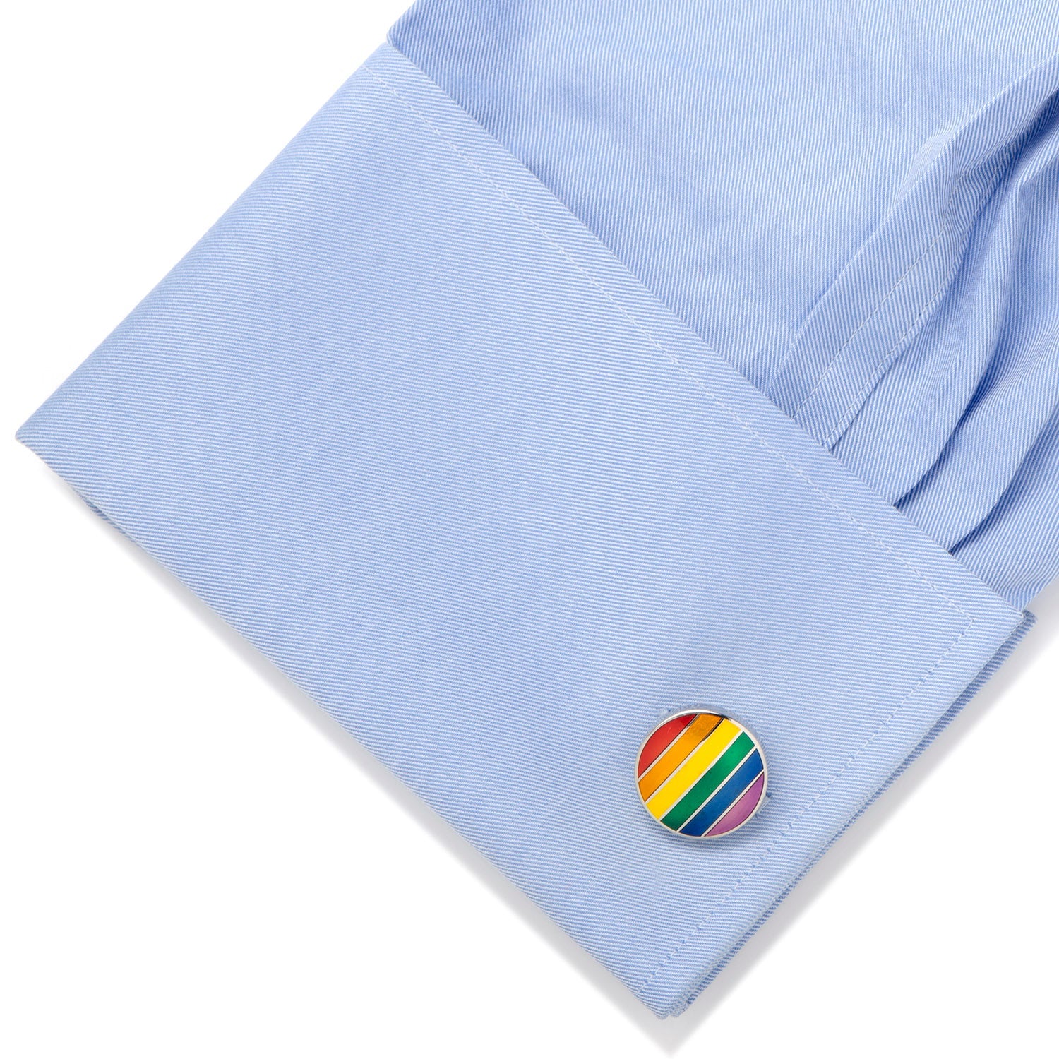 Rainbow Stripe Cufflinks by Cufflinks.com