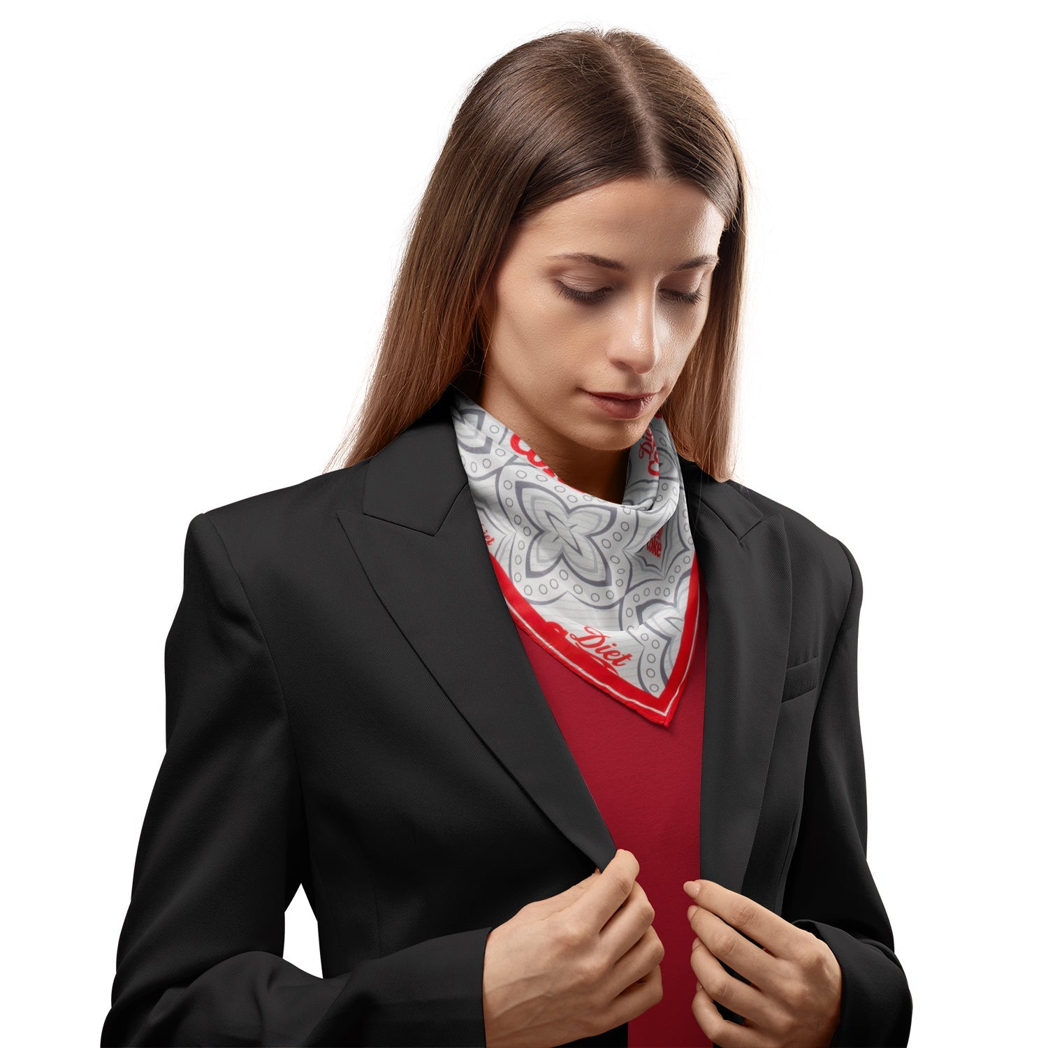 Diet Coke Satin Grey Scarf by Cufflinks.com
