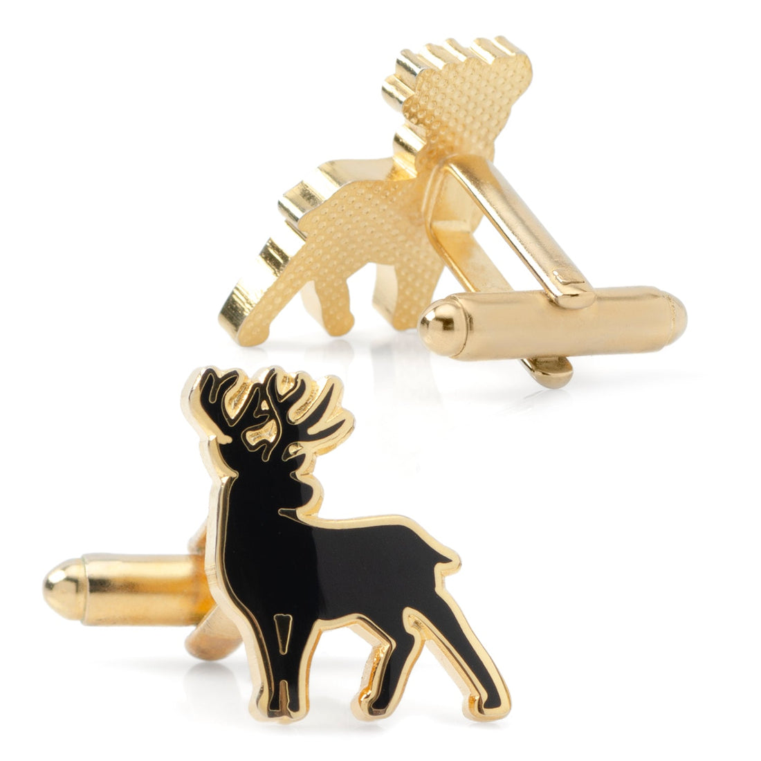 Stag Deer Gold Cufflinks by Cufflinks.com