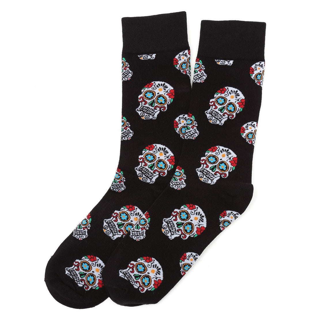 Sugar Skull Black Socks by Cufflinks.com