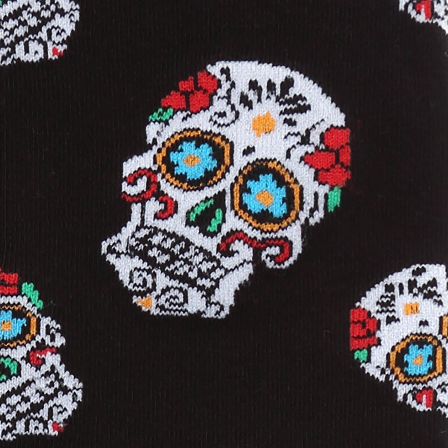 Sugar Skull Black Socks by Cufflinks.com