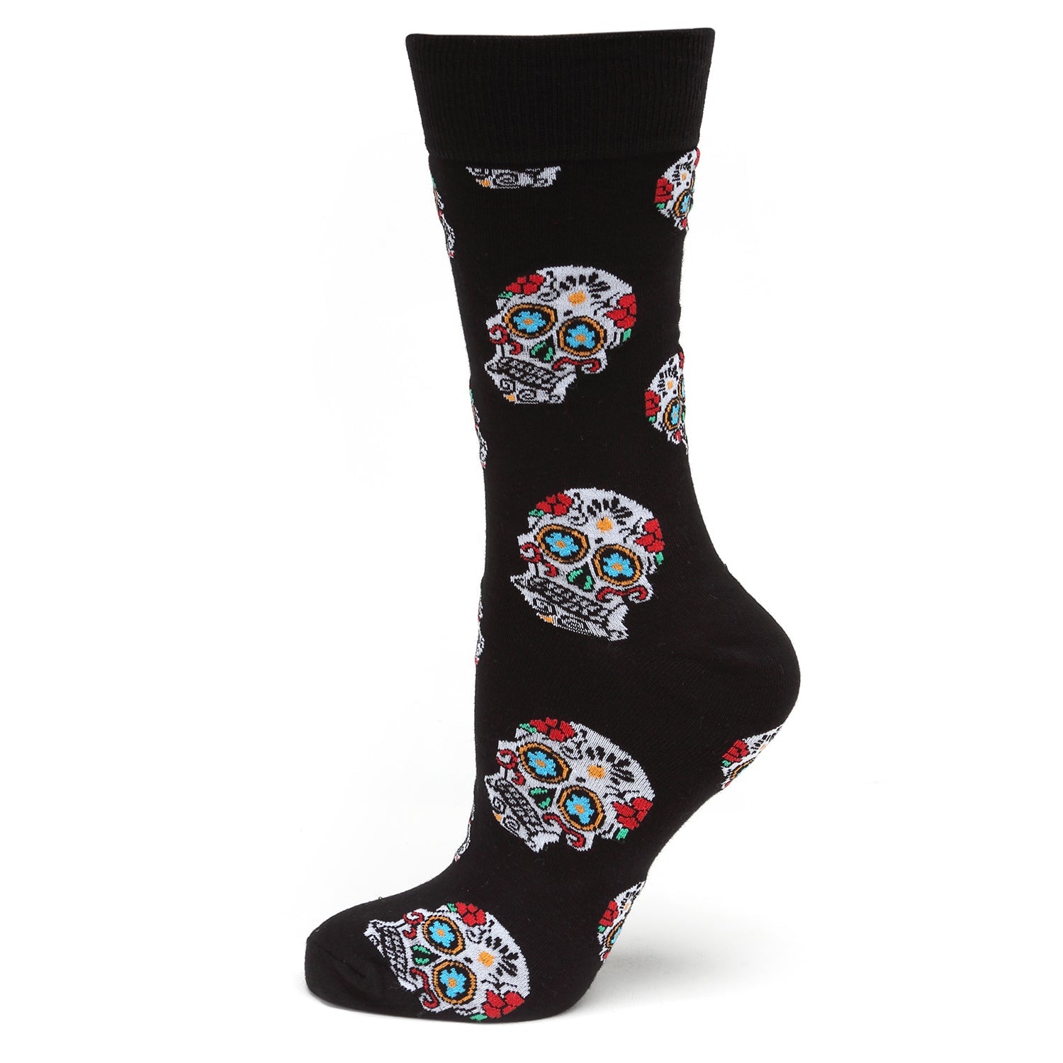 Sugar Skull Black Socks by Cufflinks.com