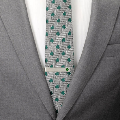 Shamrock Hidden Message Tie Bar by Cufflinks.com