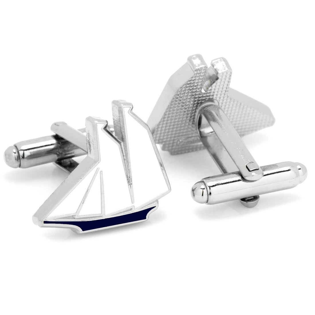 Blue and White Sailboat Cufflinks by Cufflinks.com