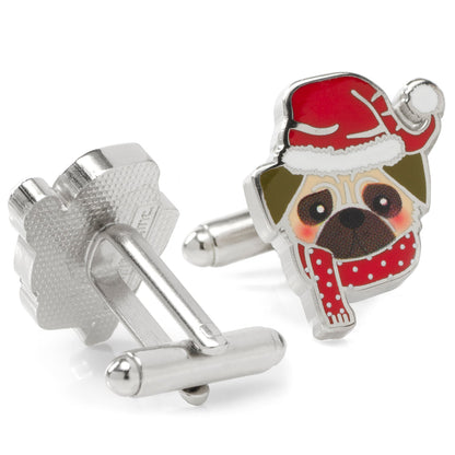 Santa Pug Cufflinks by Cufflinks.com