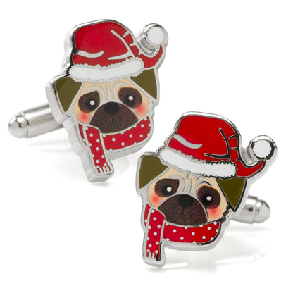 Santa Pug Cufflinks by Cufflinks.com