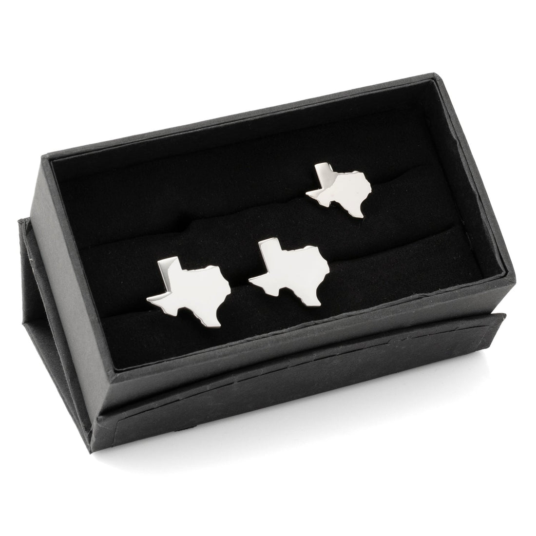 Silver Texas Cufflinks and Lapel Pin Gift Set by Cufflinks.com