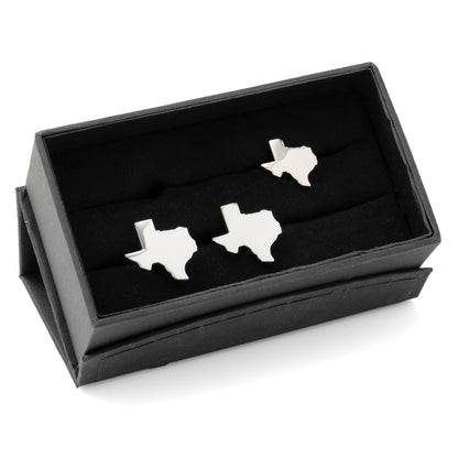 Silver Texas Cufflinks and Lapel Pin Gift Set by Cufflinks.com