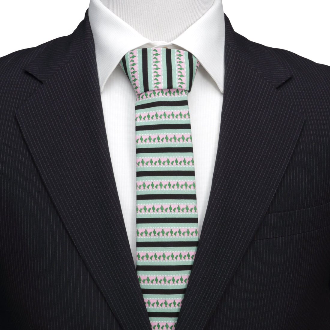 Texas Cactus Stripe Sage Men’s Tie by Cufflinks.com