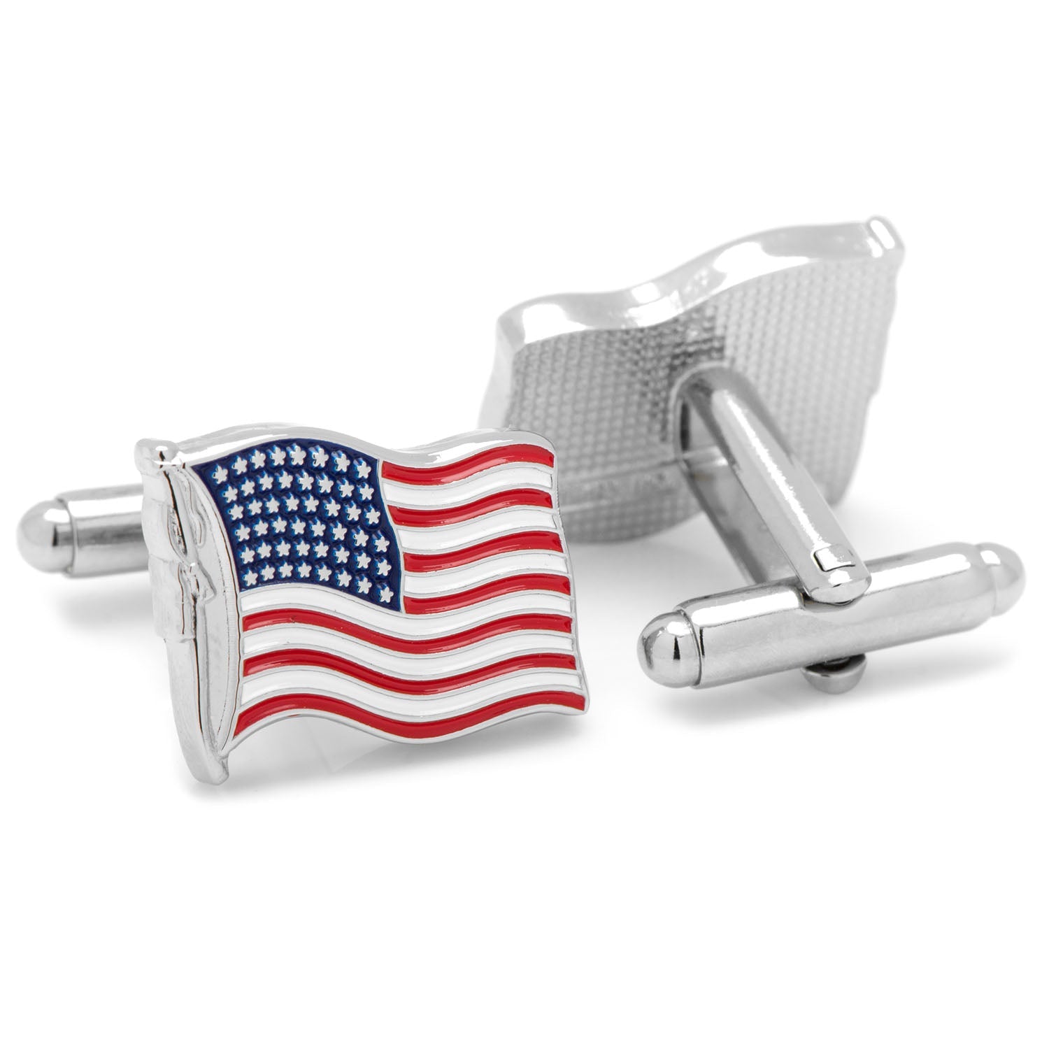 Waving American Flag Cufflinks by Cufflinks.com