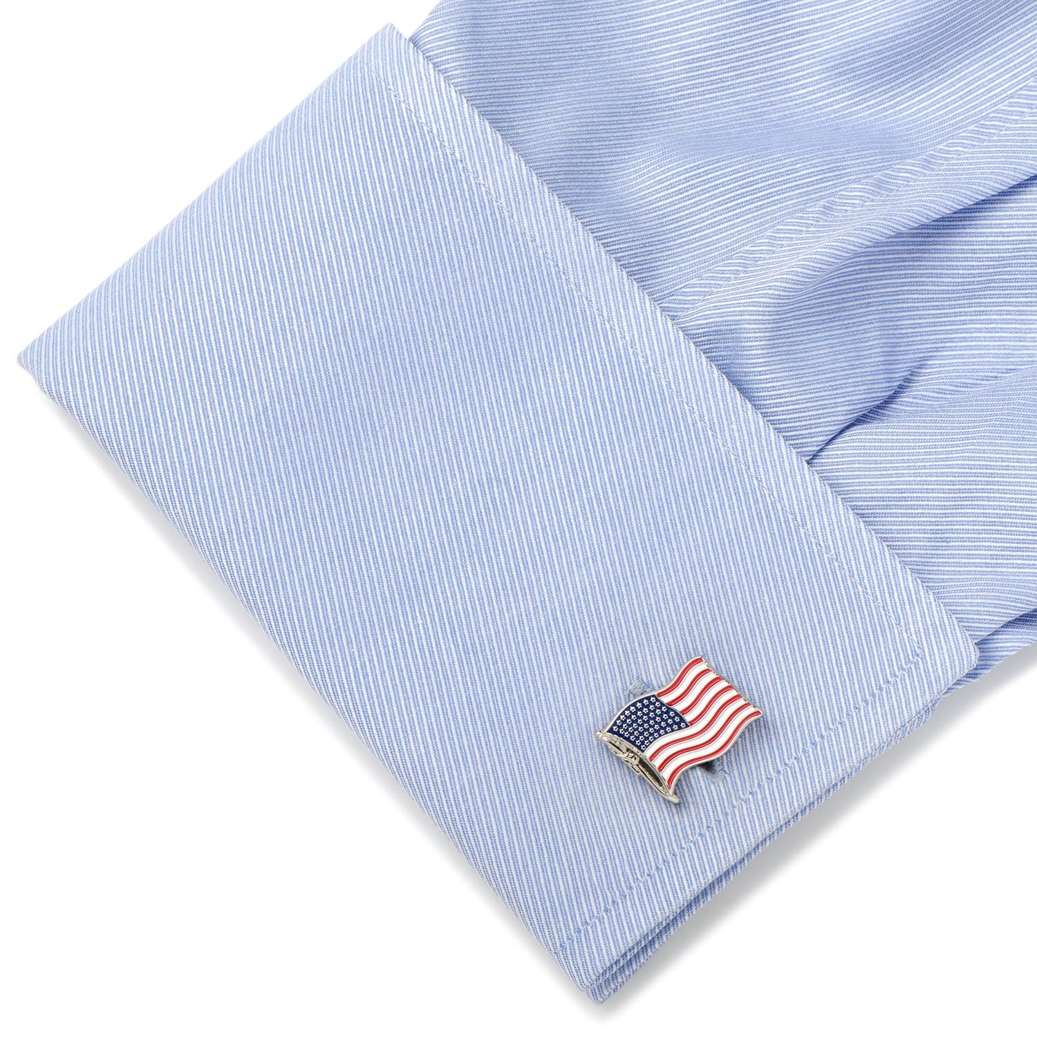 Waving American Flag Cufflinks by Cufflinks.com