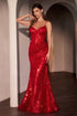 Ladivine CC0401 Dress Fit & Flare Sequin Corset Back Gown by DiscountDressShop