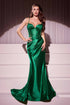 Ladivine CC2397 Dress Glitter Dusted Fitted Stretch Satin Gown by DiscountDressShop