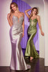Ladivine CC2401 Dress Embellished Lace & Satin Fitted Gown by DiscountDressShop