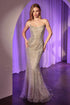 Ladivine CC385 Dress Fully Beaded Strapless Gown by DiscountDressShop