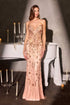 Ladivine CC8271 Red Carpet Glamour Crystal Embellished Fitted Gown by DiscountDressShop