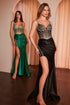 Ladivine CC8868 Dress Soft Satin Fitted Dress With Crystal Embellished Details by DiscountDressShop