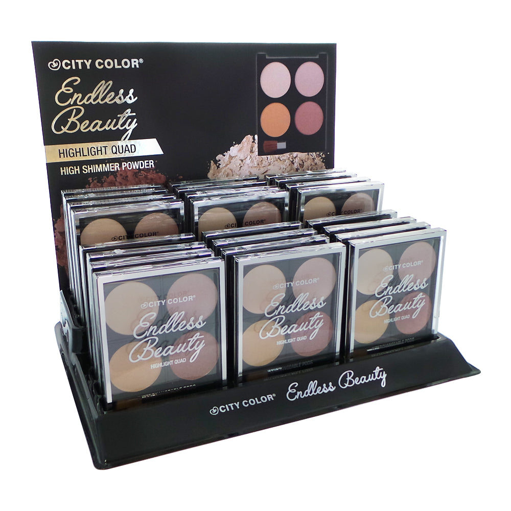 CITY COLOR Endless Beauty Highlight Quads Display Set, 24 Pieces - DestGlow