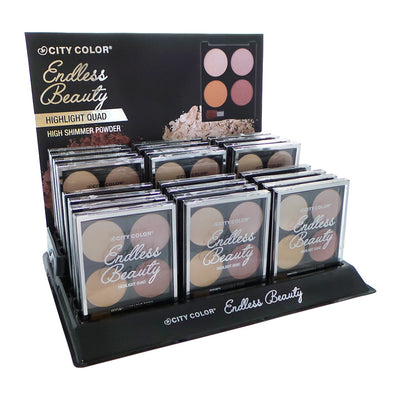 CITY COLOR Endless Beauty Highlight Quads Display Set, 24 Pieces - DestGlow