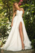 Cinderella Divine CD0166W Satin Strapless A-Line Ball Gown Sweetheart Neck by DiscountDressShop