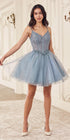 Ladivine CD0236 Short A-Line Tulle Homecoming Dress by DiscountDressShop