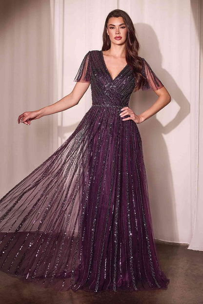 Ladivine CD0241 Dress Sequin Embellished A-Line Gown by DiscountDressShop