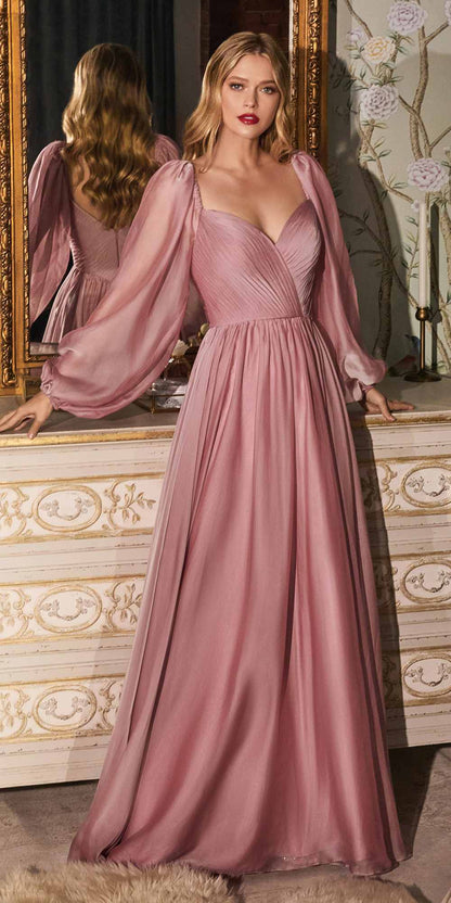Cinderella Divine CD243 Long Sleeve A-Line Dress by DiscountDressShop