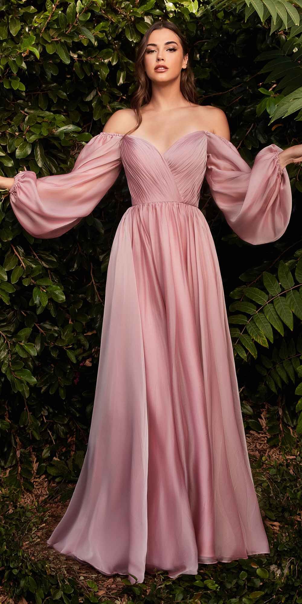 Cinderella Divine CD243 Long Sleeve A-Line Dress by DiscountDressShop