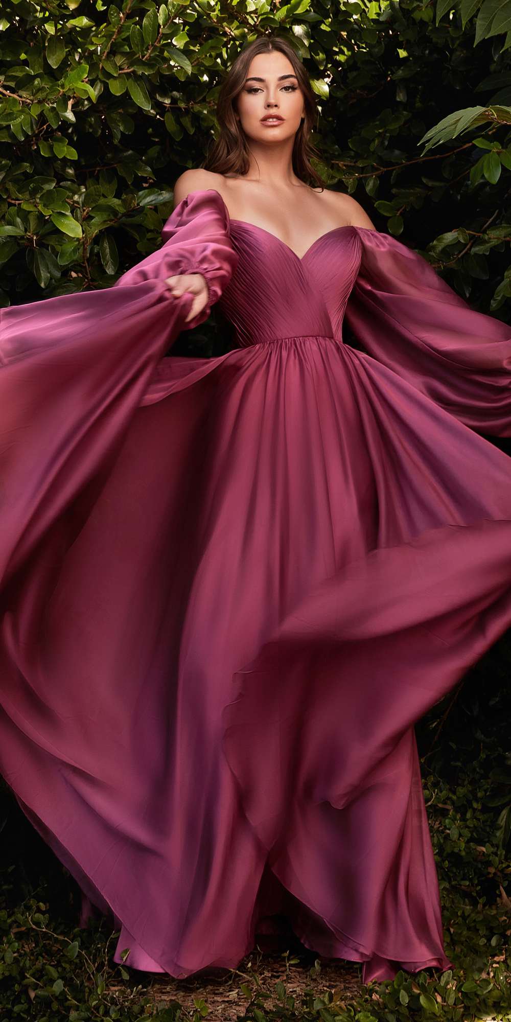 Cinderella Divine CD243 Long Sleeve A-Line Dress by DiscountDressShop