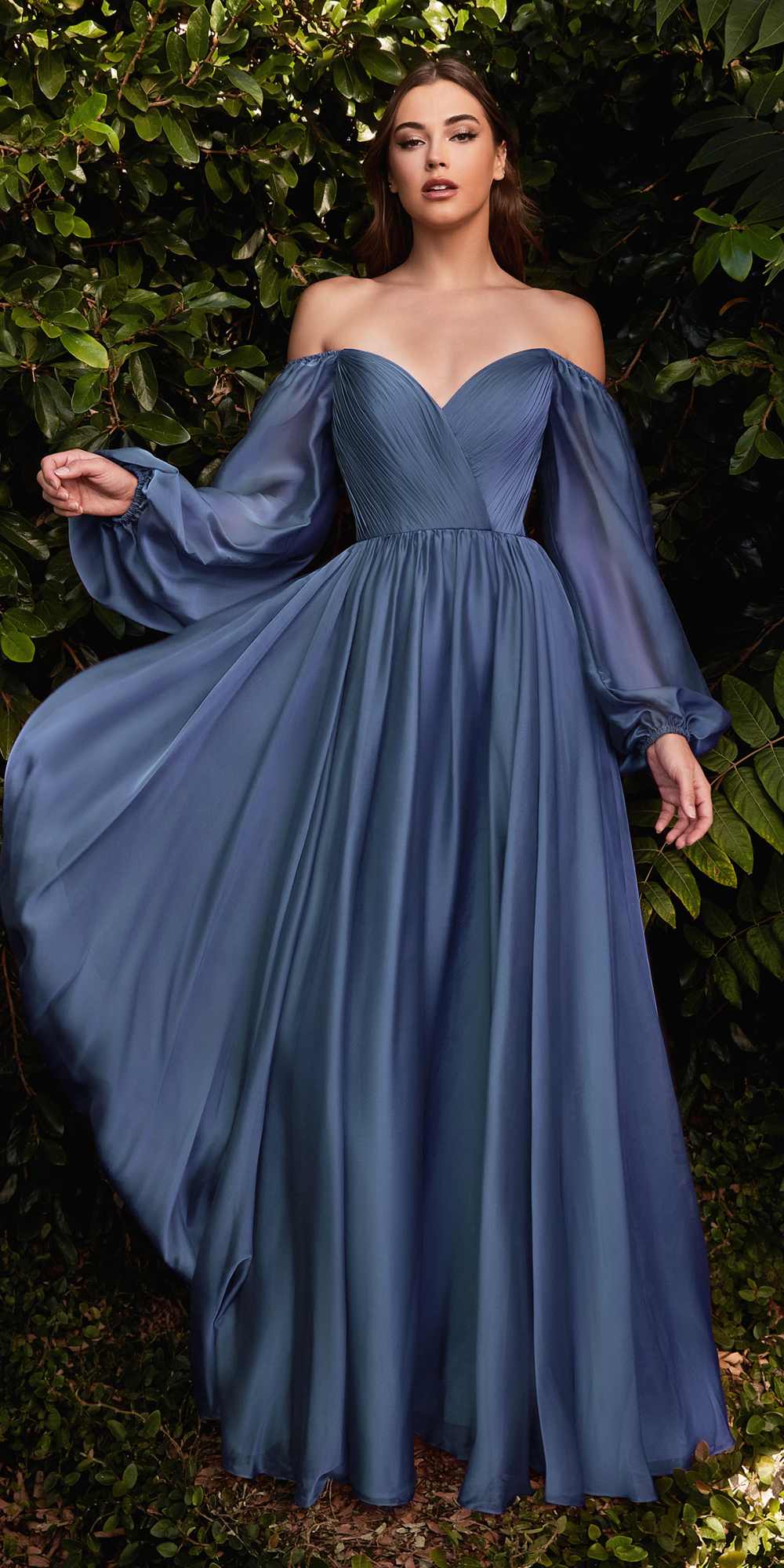 Cinderella Divine CD243 Long Sleeve A-Line Dress by DiscountDressShop