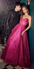 Cinderella Divine CD275 Floor Length Strapless Glitter A-Line Corset Ball Gown by DiscountDressShop