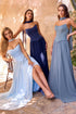 Ladivine CD386 Strapless Curved Neckline Boned Bodice A-line Gown by DiscountDressShop