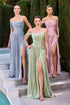 Ladivine CD409 One Shoulder Flowing Luminescent Chiffon A-Line Dress by DiscountDressShop