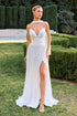 Ladivine CD410W Sculpted Sweetheart Pleated Chiffon A-Line Dress by DiscountDressShop