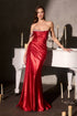 Ladivine CD420 One Shoulder Luxe Shimmer Glitter Stretch Fitted Gown by DiscountDressShop