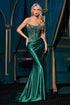 Ladivine CD725 Strapless Fitted Gown Scoop Neckline Crystal Lace by DiscountDressShop