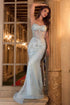 Ladivine CD766 Dress Fitted Pearl & Crystal Prom Gown by DiscountDressShop