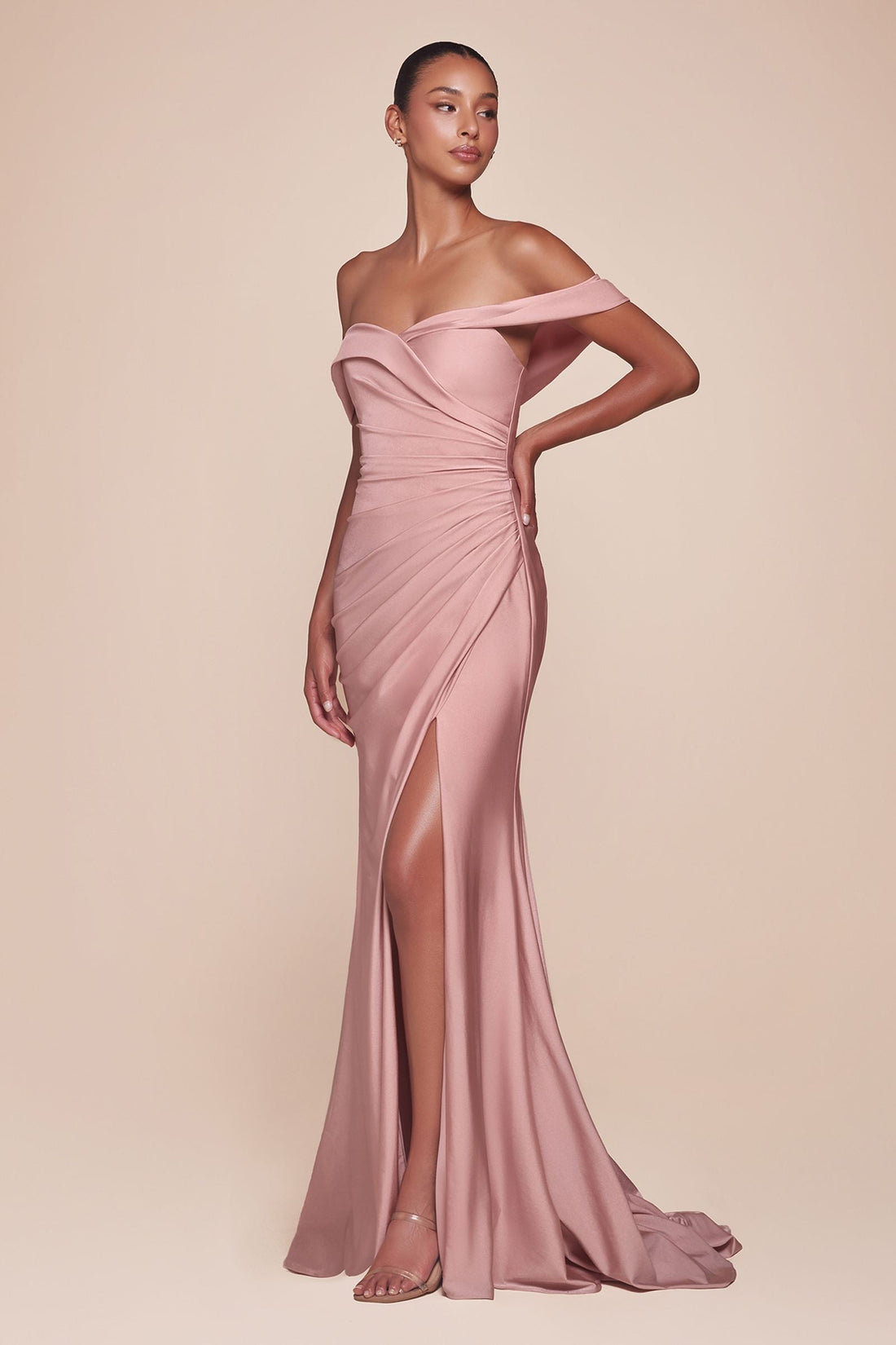 Ladivine CD790 Dress Off the Shoulder Stretch Spandex Gown by DiscountDressShop