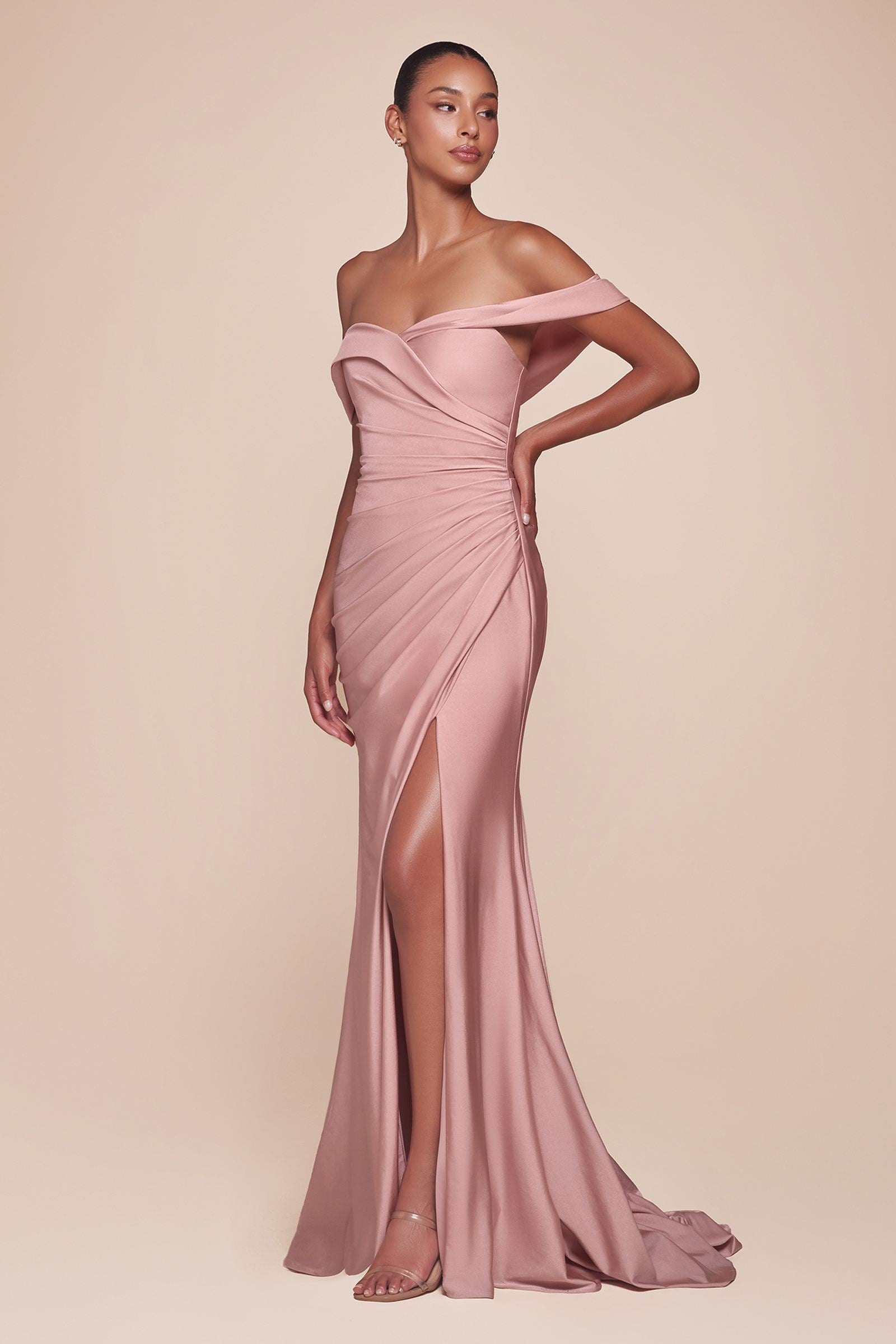 Ladivine CD790 Dress Off the Shoulder Stretch Spandex Gown by DiscountDressShop