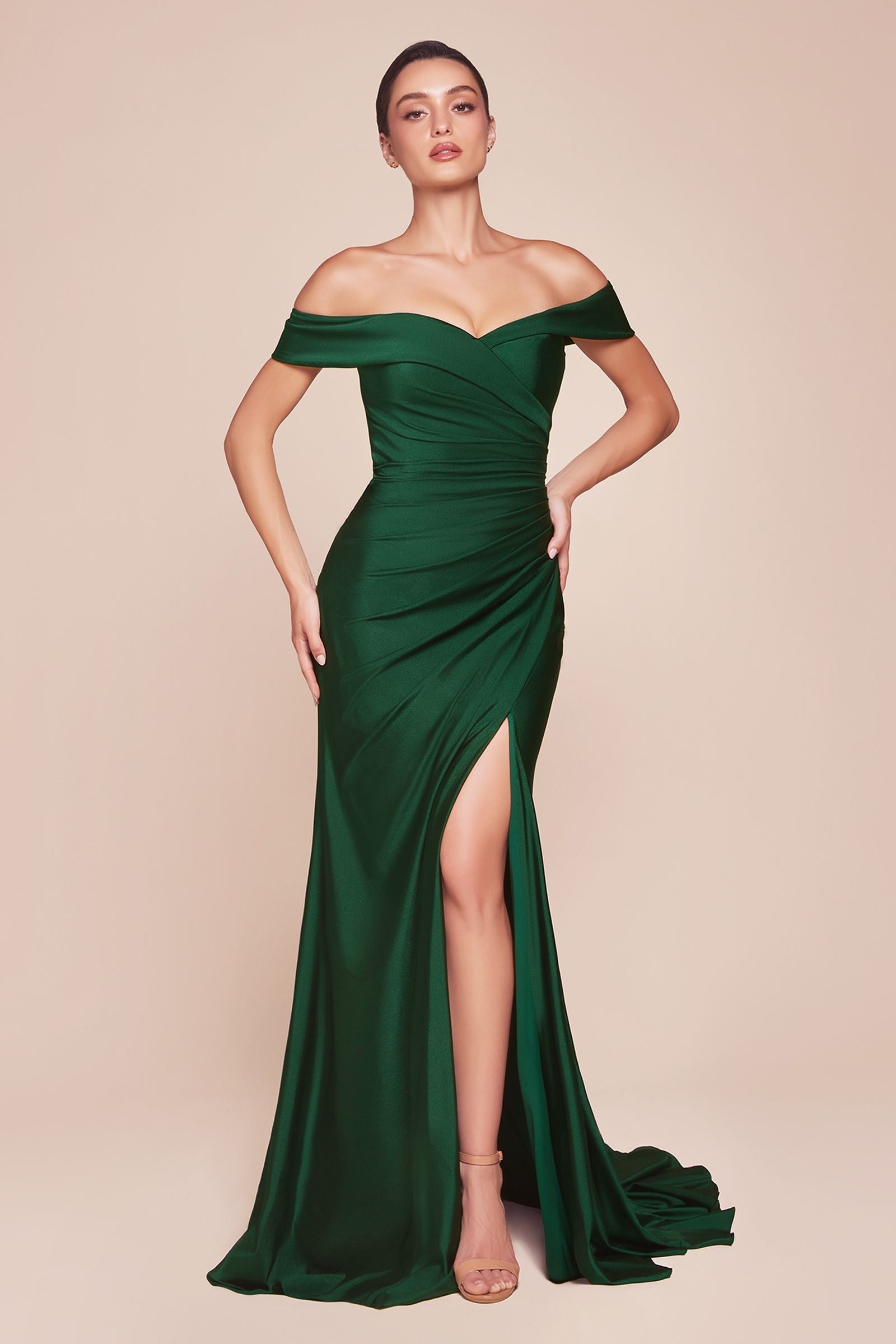 Ladivine CD790 Dress Off the Shoulder Stretch Spandex Gown by DiscountDressShop