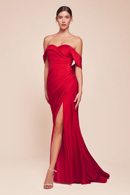 Ladivine CD790 Dress Off the Shoulder Stretch Spandex Gown by DiscountDressShop