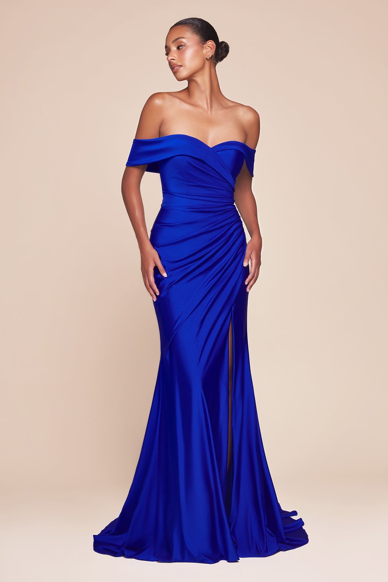 Ladivine CD790 Dress Off the Shoulder Stretch Spandex Gown by DiscountDressShop