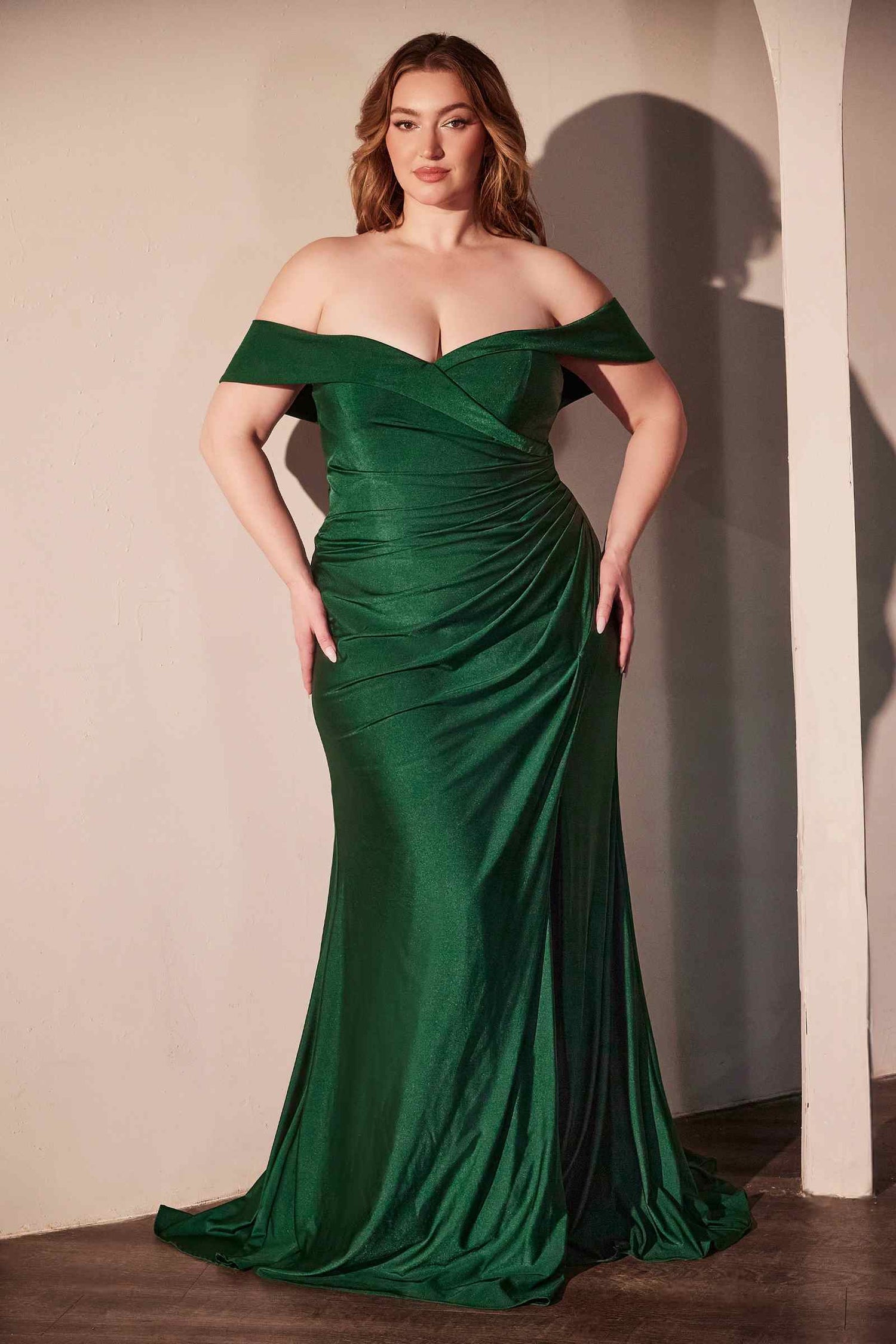 Ladivine CD790C Dress Off the Shoulder Stretch Spandex Curve Gown by DiscountDressShop
