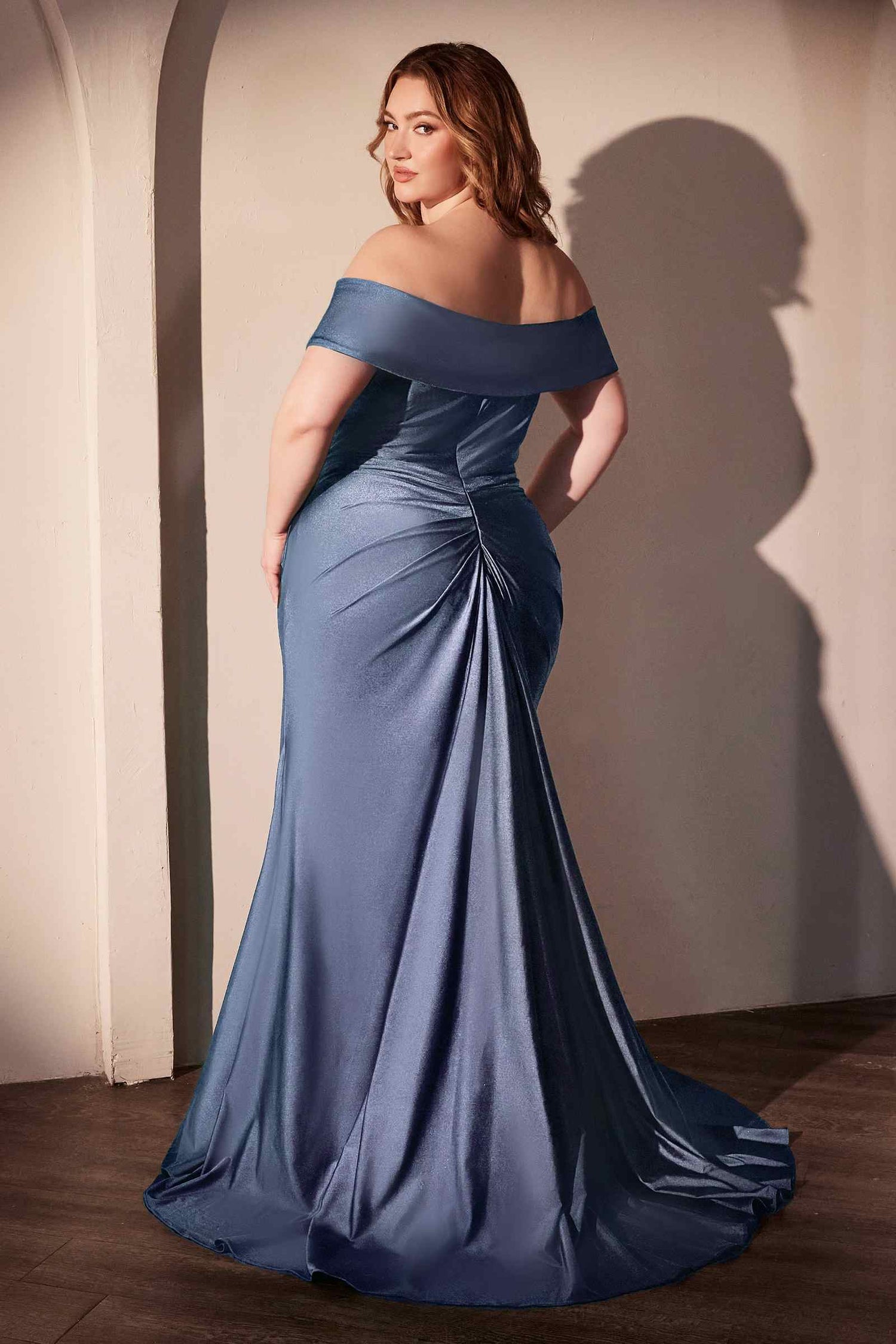 Ladivine CD790C Dress Off the Shoulder Stretch Spandex Curve Gown by DiscountDressShop