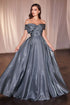 Ladivine CD801 Luxurious Organza Off The Shoulder Ball Gown by DiscountDressShop