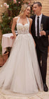 Ladivine CD827W Long Convertible Tulle Strap A-Line Wedding Ball Gown by DiscountDressShop