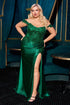 Ladivine CDS537C Off The Shoulder Lace & Satin Curve Dress by DiscountDressShop