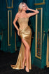 Ladivine CDS543 Satin Stretch Fitted Gown Strapless Boned Bodice by DiscountDressShop