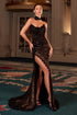 Ladivine CDS550 Fit and Flare Strapless Matching Chocker Evening Gown by DiscountDressShop